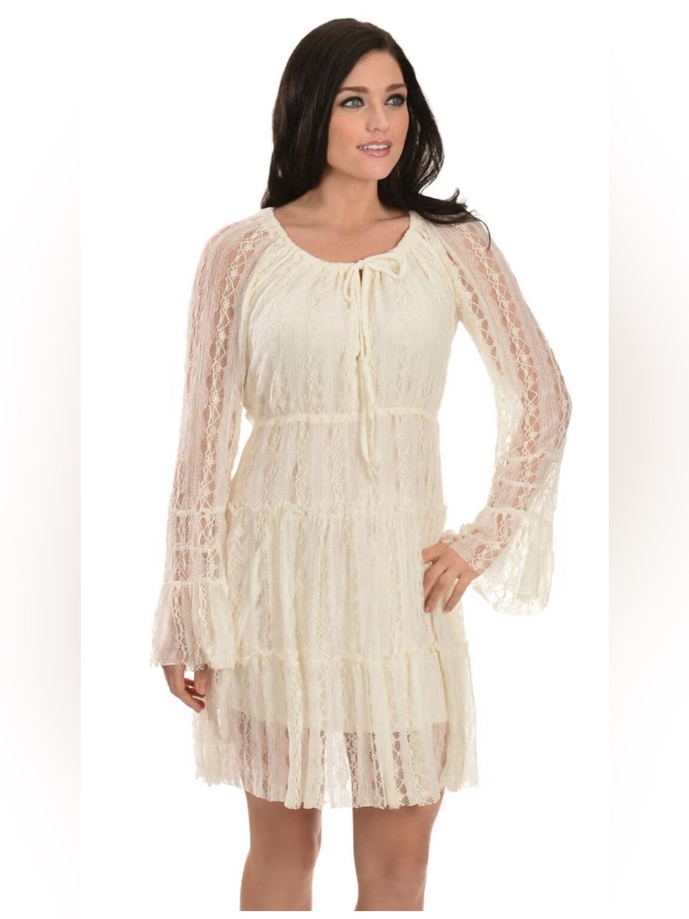 Boho Lace Festival Scully Honey Creek Mini Dress Plus XXL Fairy Romantic Western